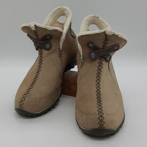 Sorel Nicolet Nubuck short boot size 7 winter ankle shearling beige Sorel